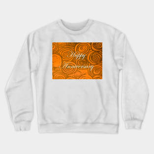 Anniversary Swirls Orange Crewneck Sweatshirt